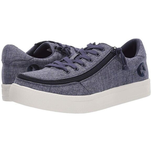 NEW Billy Footwear Women's Sneaker Low Top Zip Up Blue Adaptive Size 8.5 M BY635 - Picture 1 of 7